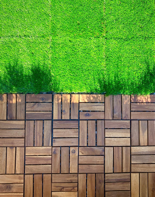 wood deck tile acacia terrace balcony