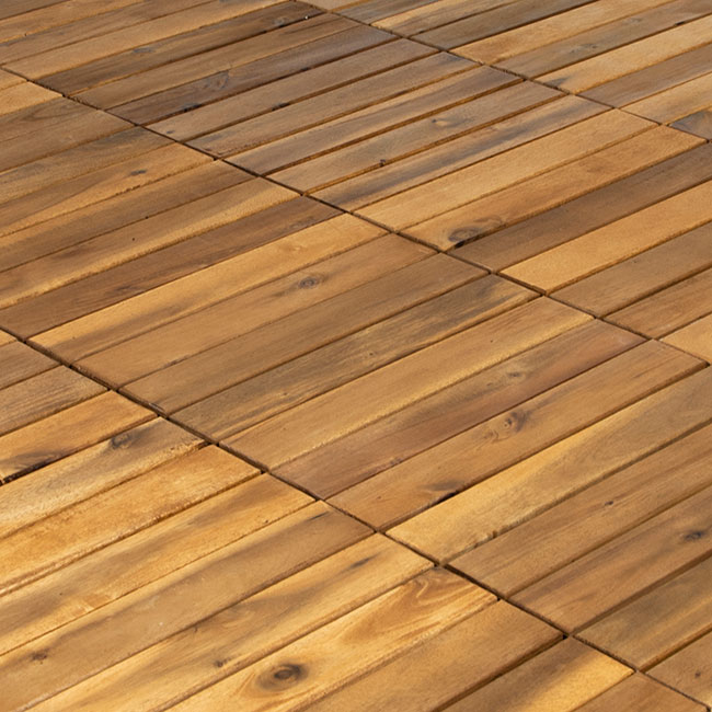 wood deck tile acacia terrace balcony interlocking deck tile