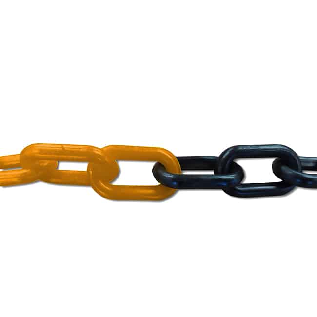 plastic chain black orange