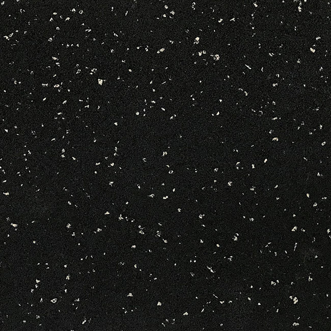 Black rubber gym tile with grey speckles – smooth 1x1m gym mat